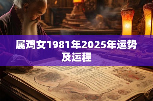 属鸡女1981年2025年运势及运程