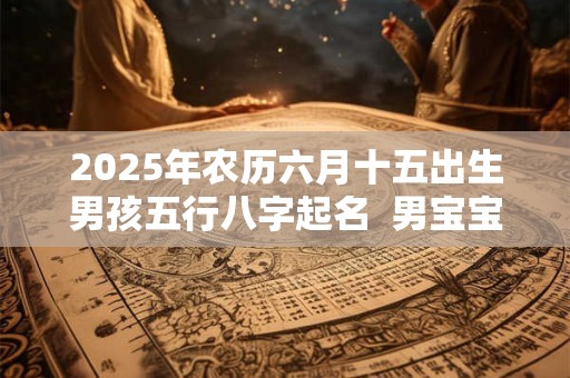 2025年农历六月十五出生男孩五行八字起名  男宝宝名字推荐