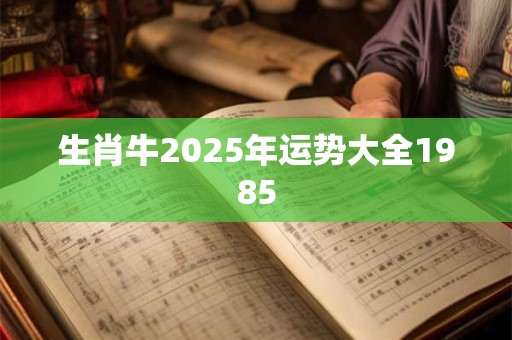 生肖牛2025年运势大全1985