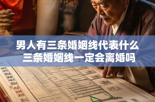 男人有三条婚姻线代表什么 三条婚姻线一定会离婚吗