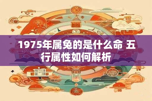 1975年属兔的是什么命 五行属性如何解析