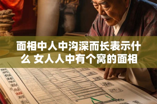 面相中人中沟深而长表示什么 女人人中有个窝的面相