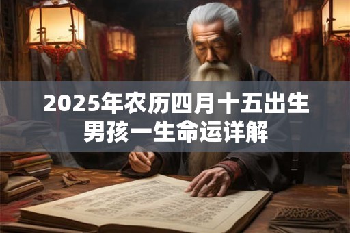 2025年农历四月十五出生男孩一生命运详解