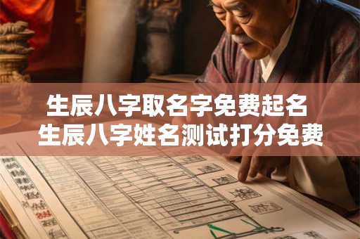 生辰八字取名字免费起名 生辰八字姓名测试打分免费