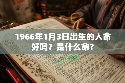 1966年1月3日出生的人命好吗？是什么命？