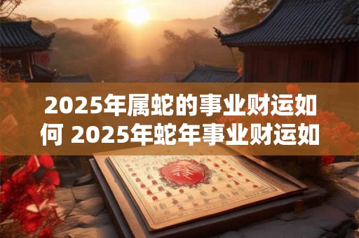 2025年属蛇的事业财运如何 2025年蛇年事业财运如何
