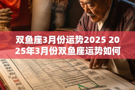 双鱼座3月份运势2025 2025年3月份双鱼座运势如何