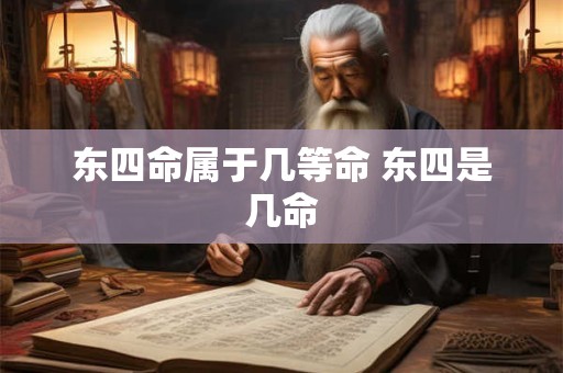 东四命属于几等命 东四是几命