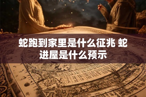 蛇跑到家里是什么征兆 蛇进屋是什么预示