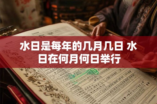 水日是每年的几月几日 水日在何月何日举行