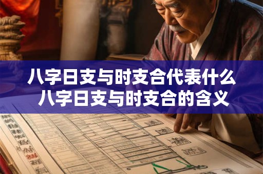 八字日支与时支合代表什么 八字日支与时支合的含义是什么