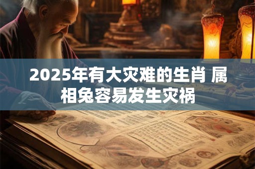 2025年有大灾难的生肖 属相兔容易发生灾祸