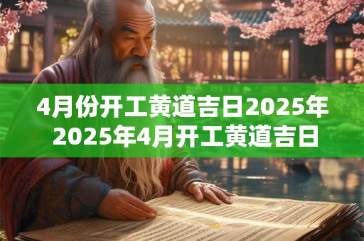 4月份开工黄道吉日2025年 2025年4月开工黄道吉日