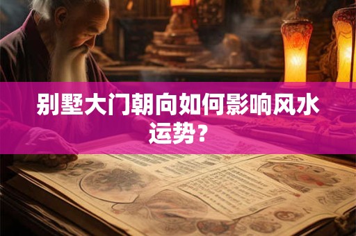 别墅大门朝向如何影响风水运势？
