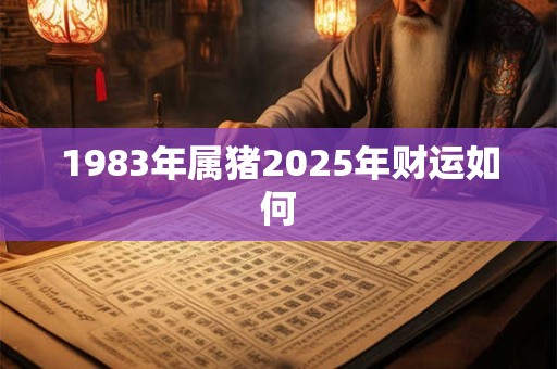 1983年属猪2025年财运如何