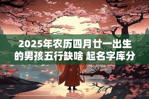 2025年农历四月廿一出生的男孩五行缺啥 起名字库分享