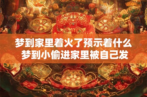 梦到家里着火了预示着什么 梦到小偷进家里被自己发现