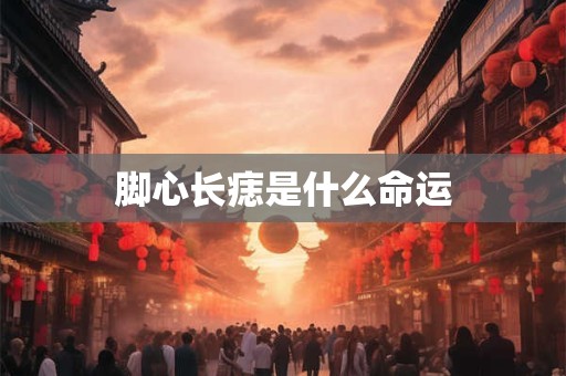 脚心长痣是什么命运