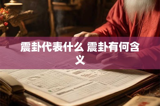 震卦代表什么 震卦有何含义