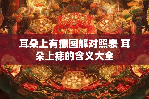 耳朵上有痣图解对照表 耳朵上痣的含义大全