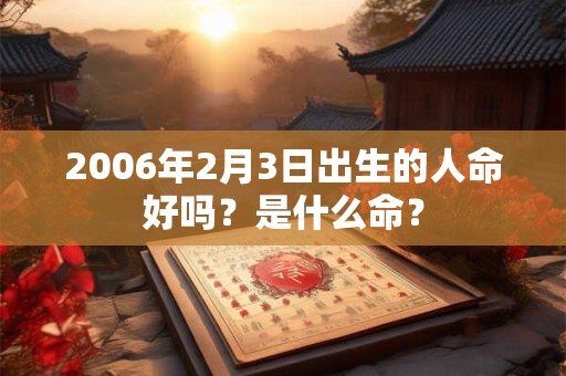 2006年2月3日出生的人命好吗？是什么命？