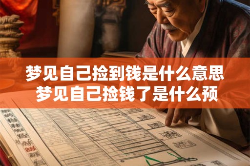 梦见自己捡到钱是什么意思 梦见自己捡钱了是什么预兆