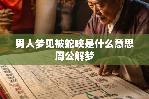 男人梦见被蛇咬是什么意思周公解梦