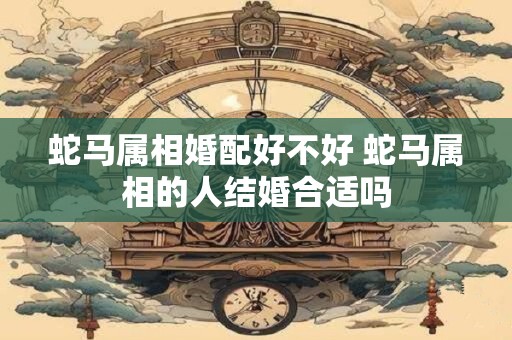 蛇马属相婚配好不好 蛇马属相的人结婚合适吗