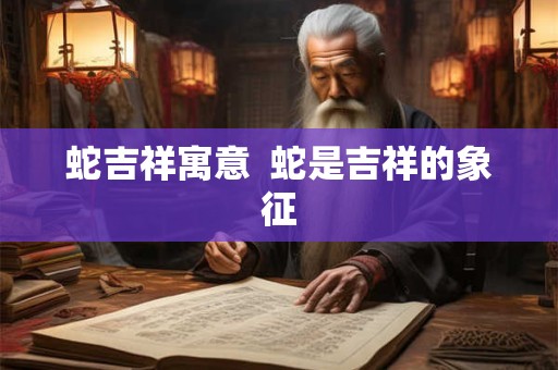 蛇吉祥寓意  蛇是吉祥的象征
