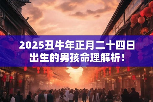 2026丑牛年正月二十四日出生的男孩命理解析！
