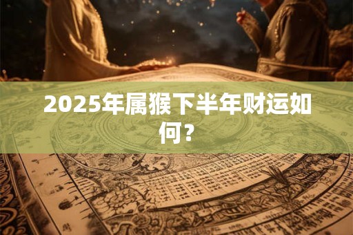 2025年属猴下半年财运如何？