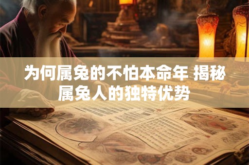 为何属兔的不怕本命年 揭秘属兔人的独特优势