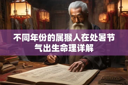 不同年份的属猴人在处暑节气出生命理详解
