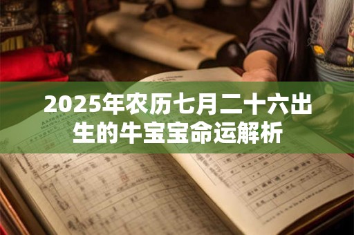 2025年农历七月二十六出生的牛宝宝命运解析