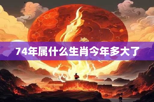 74年属什么生肖今年多大了