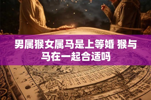 男属猴女属马是上等婚 猴与马在一起合适吗