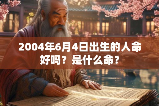 2004年6月4日出生的人命好吗?是什么命? 2004年6月4日出生的人命好吗?是什么命?