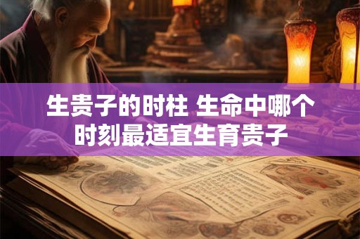 生贵子的时柱 生命中哪个时刻最适宜生育贵子