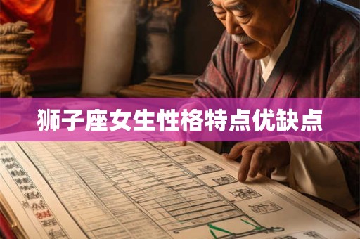 狮子座女生性格特点优缺点