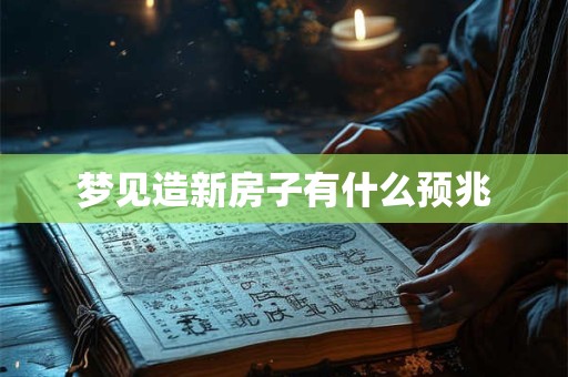 梦见造新房子有什么预兆
