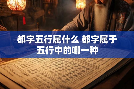 都字五行属什么 都字属于五行中的哪一种
