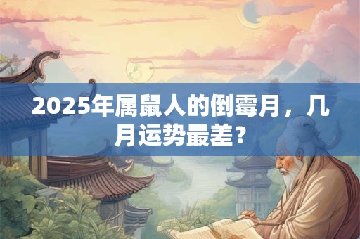 2025年属鼠人的倒霉月，几月运势最差？