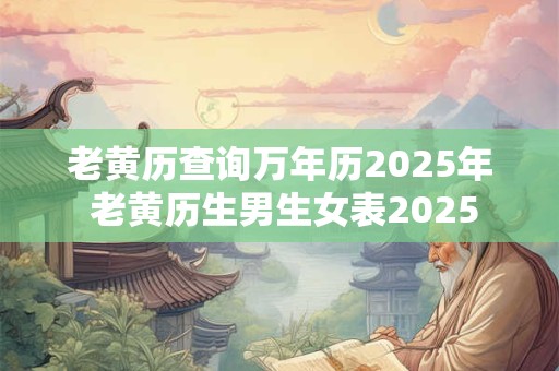 老黄历查询万年历2025年 老黄历生男生女表2025