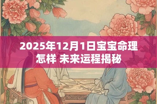 2025年12月1日宝宝命理怎样 未来运程揭秘