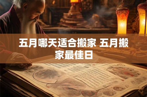 五月哪天适合搬家 五月搬家最佳日