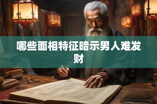 哪些面相特征暗示男人难发财