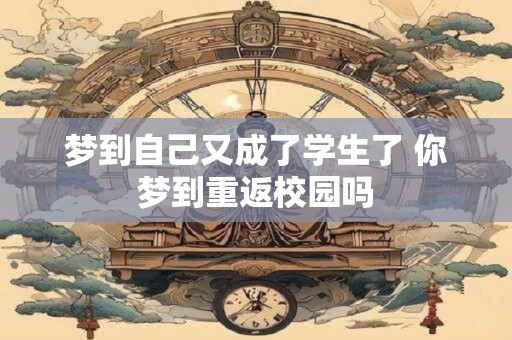 梦到自己又成了学生了 你梦到重返校园吗