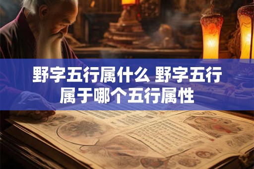 野字五行属什么 野字五行属于哪个五行属性