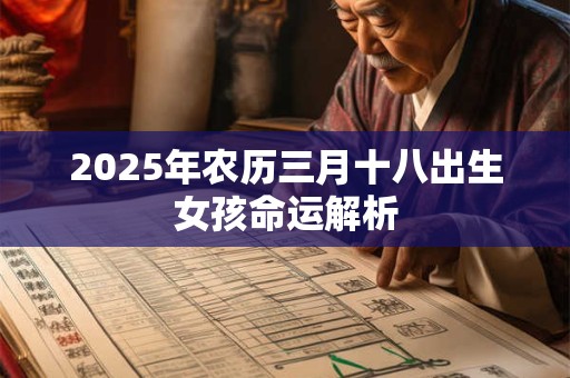 2025年农历三月十八出生女孩命运解析