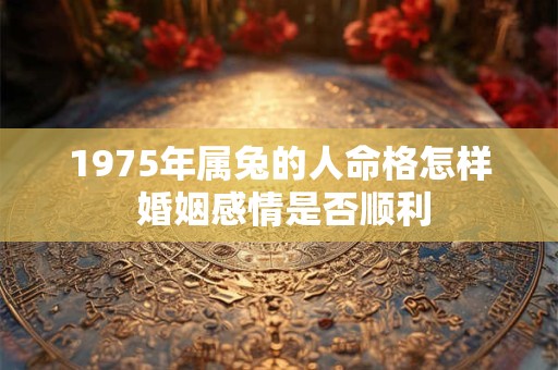 1975年属兔的人命格怎样 婚姻感情是否顺利